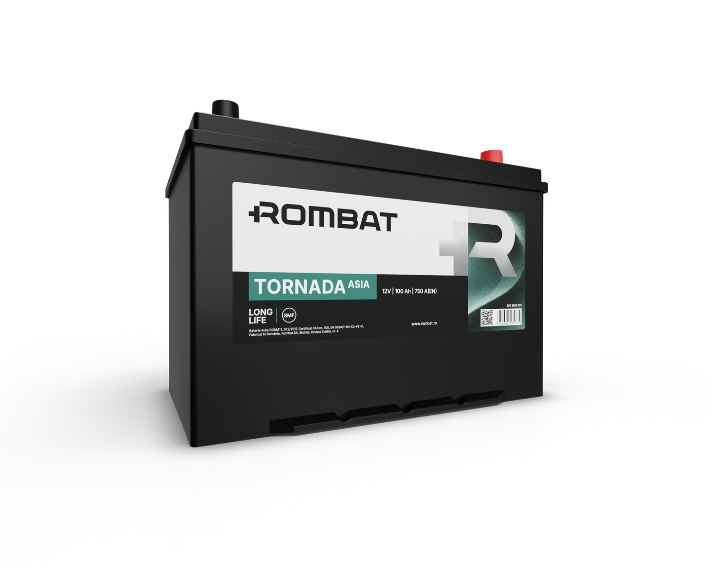 Acumulator Rombat Tornada Asia 12V 100Ah 750A - Cod 60036H0075