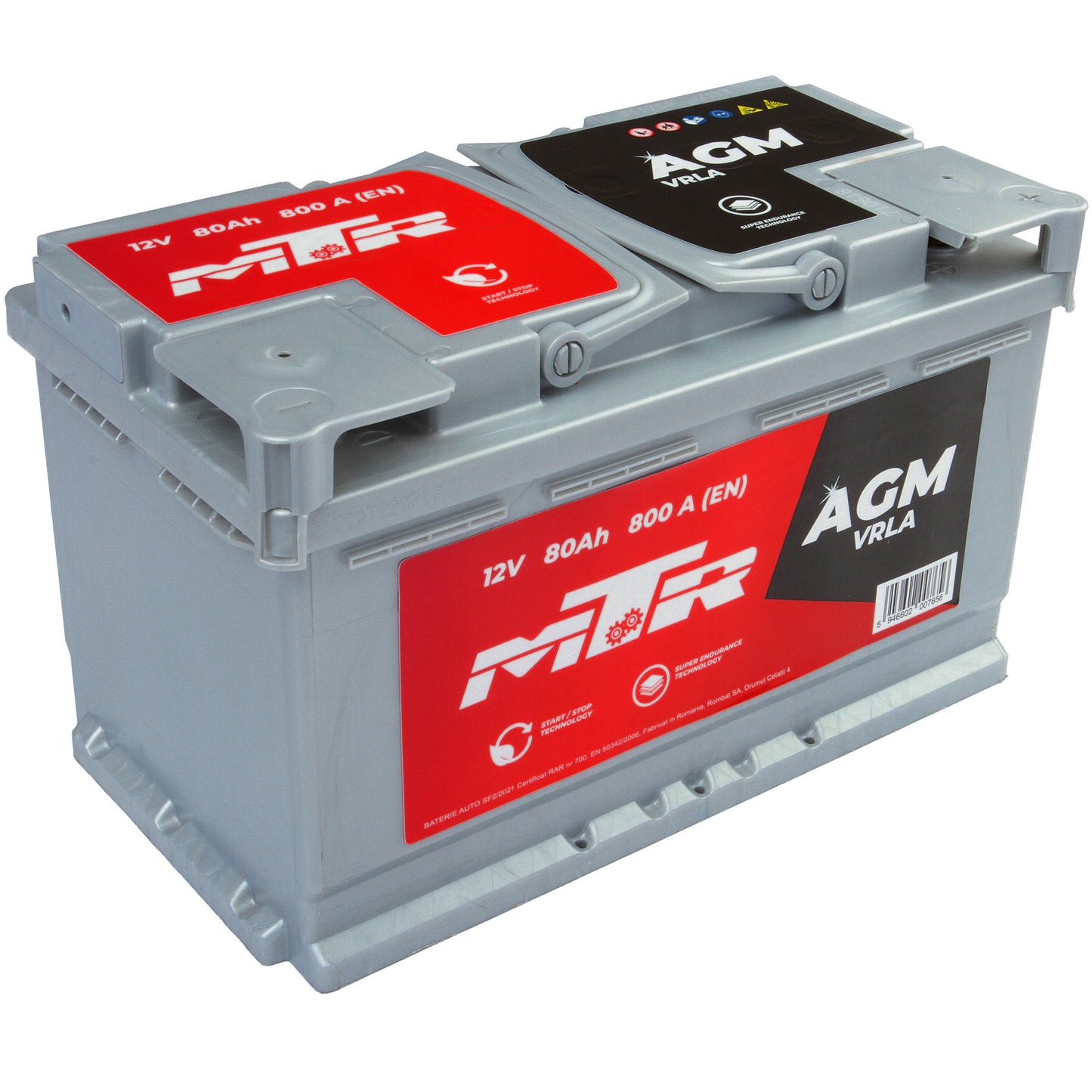 Acumulator MTR AGM-VRLA 12V 80Ah 800A