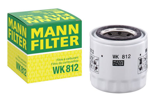 Filtru combustibil MANN-FILTER WK 812 – pentru utilaje Kubota, Bobcat, Yanmar, John Deere diesel