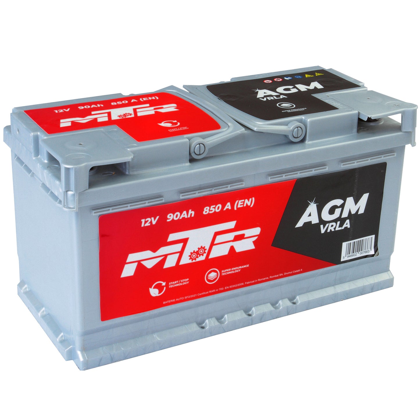 Acumulator MTR AGM-VRLA 12V 90Ah 850A