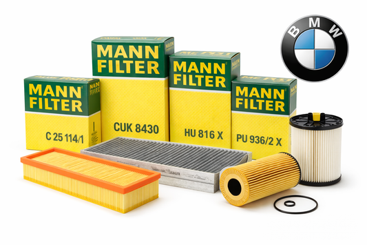 Kit Revizie BMW 2.0 Diesel N47 (116d, 118d, 120d, 316d, 318d, 320d) – Filtre Aer, Ulei, Combustibil + Polen Carbon