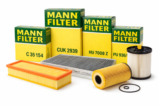 Kit Revizie VW / Audi / Skoda / Seat 1.6 2.0 TDI (CAYC, CFFB, CAGA, CJAA) – Filtre Aer, Ulei HU7008Z, Combustibil + Polen Carbon Activ