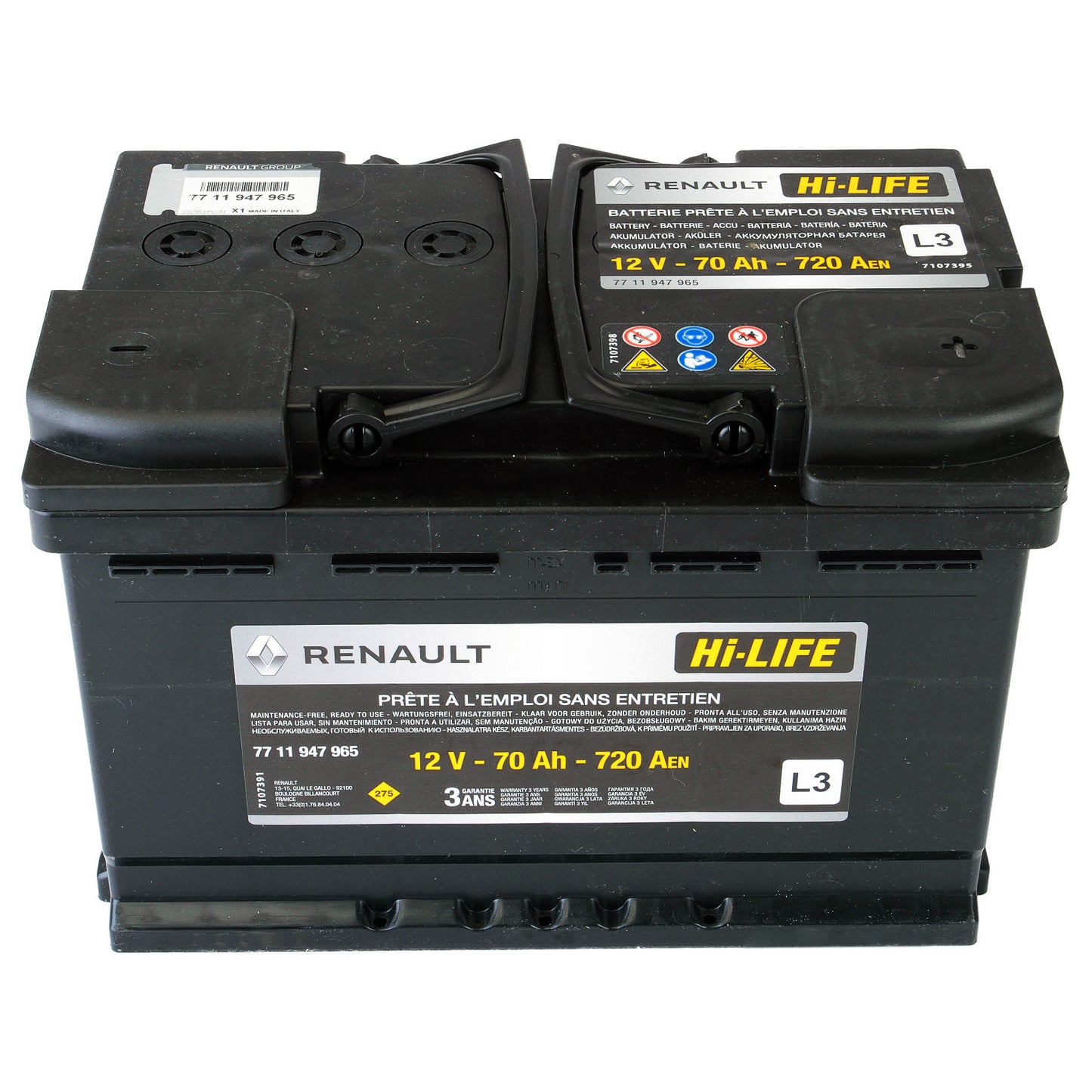 Acumulator Renault Hi-Life 12V 70Ah 720A